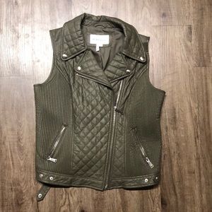 BCBG Army green vest